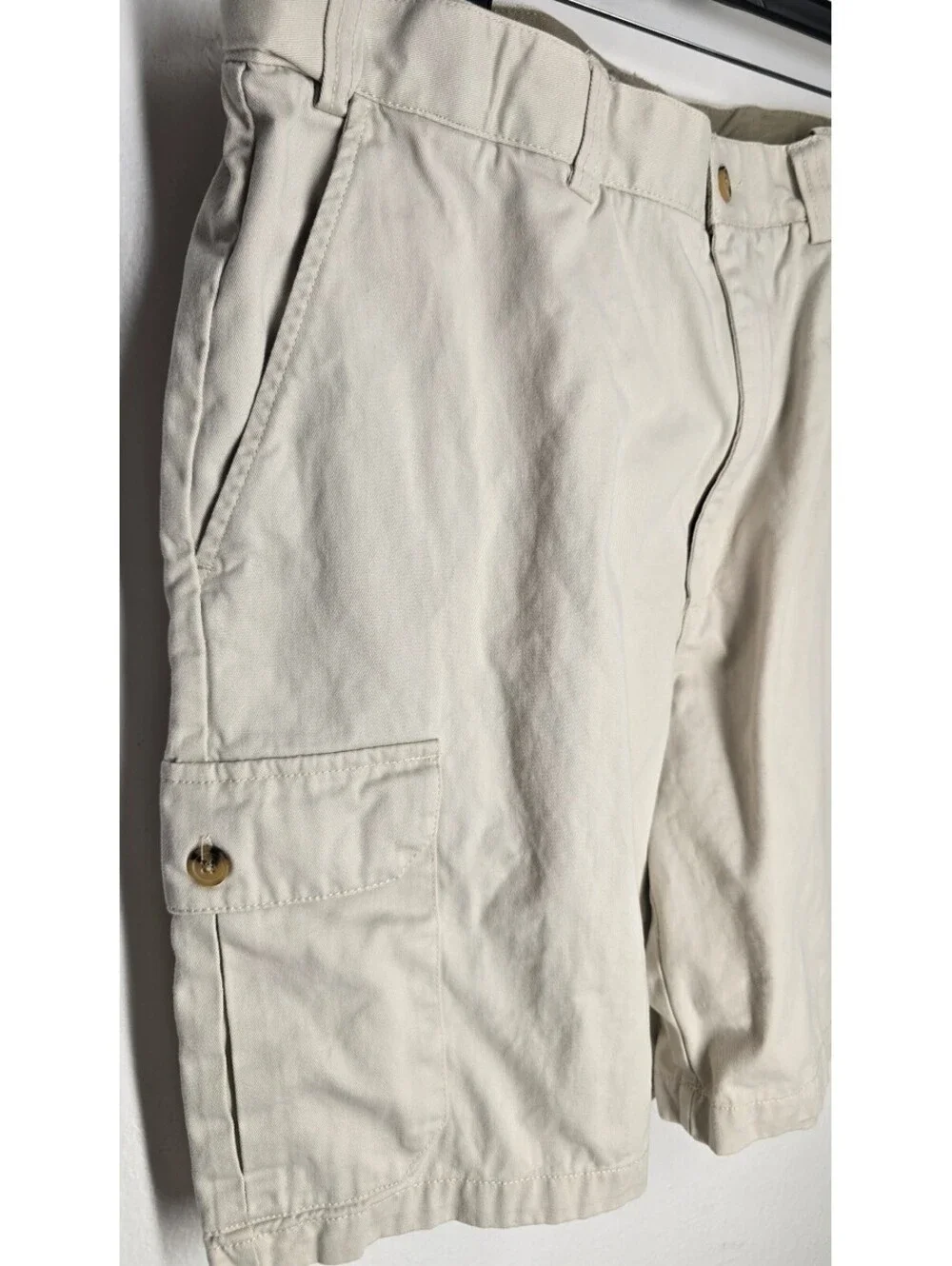 Geoffrey Beene Men's Cargo Shorts Beige Khaki Utility